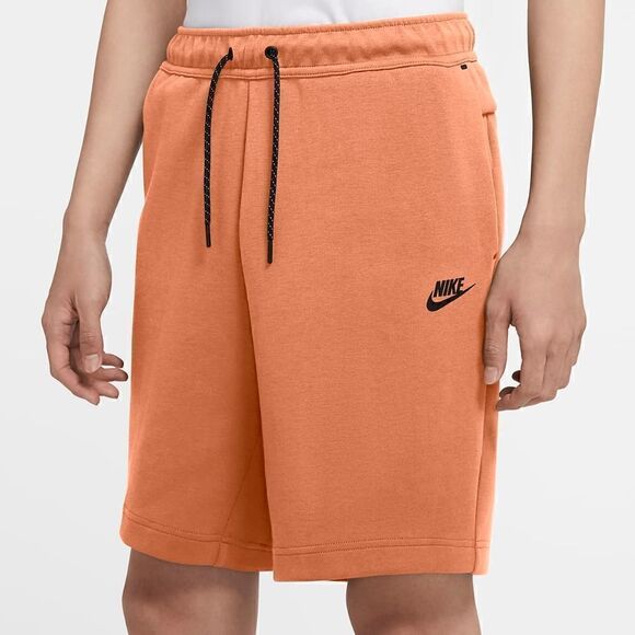 Nike Tech Pack Fleece Mens Shorts Orange Black New CU4503-835 Zipper Pocket NSW - Picture 1 of 6